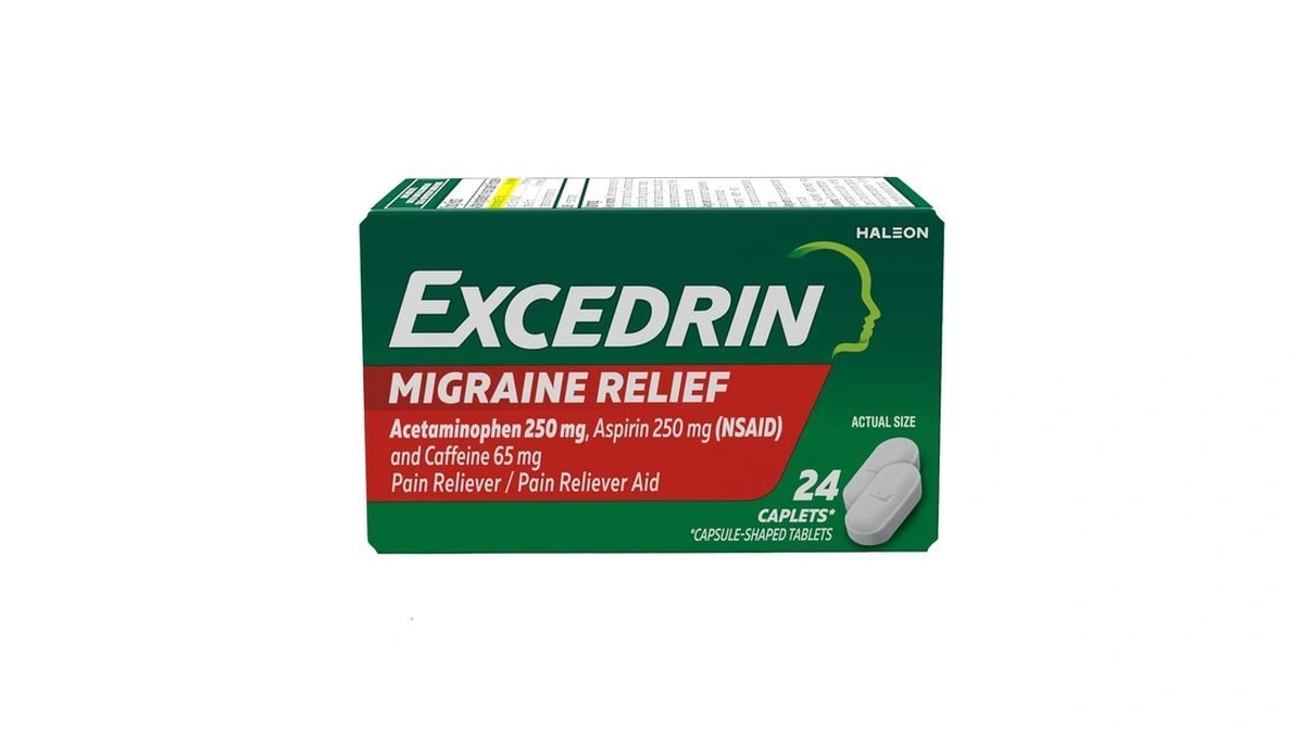 Excedrin Migraine Relief Caplets To Alleviate Migraine Symptoms, 24 Count