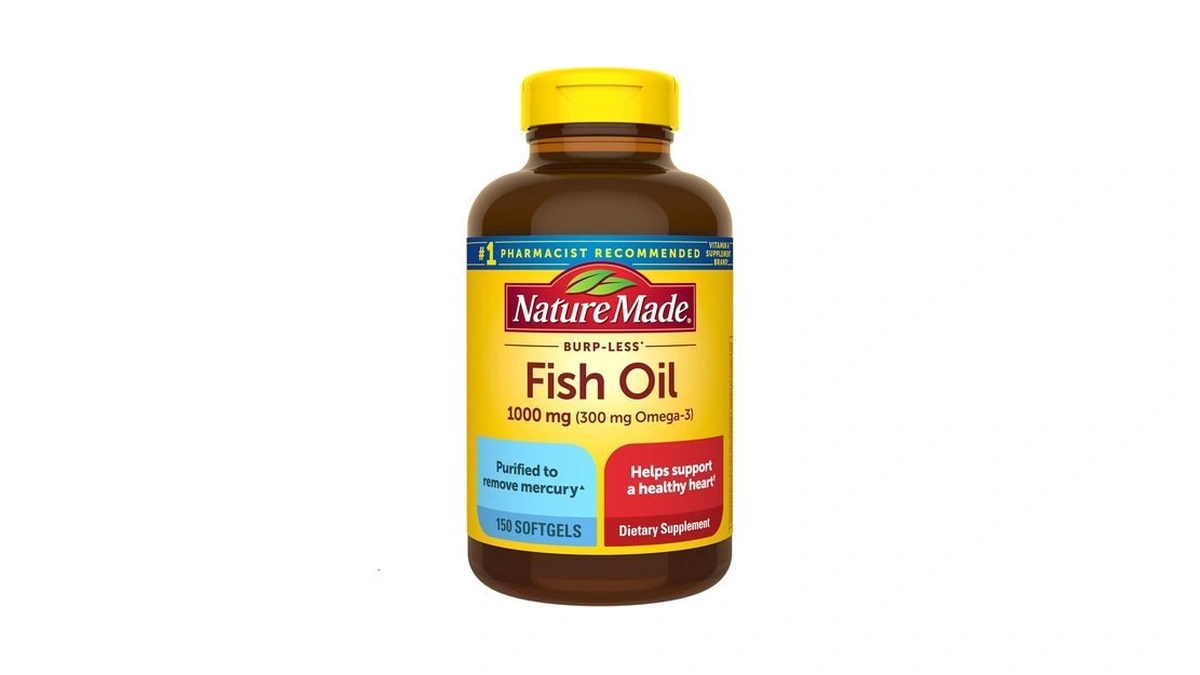 Nature Made Burp Less Fish Oil Omega 3, 1000mg Softgels,