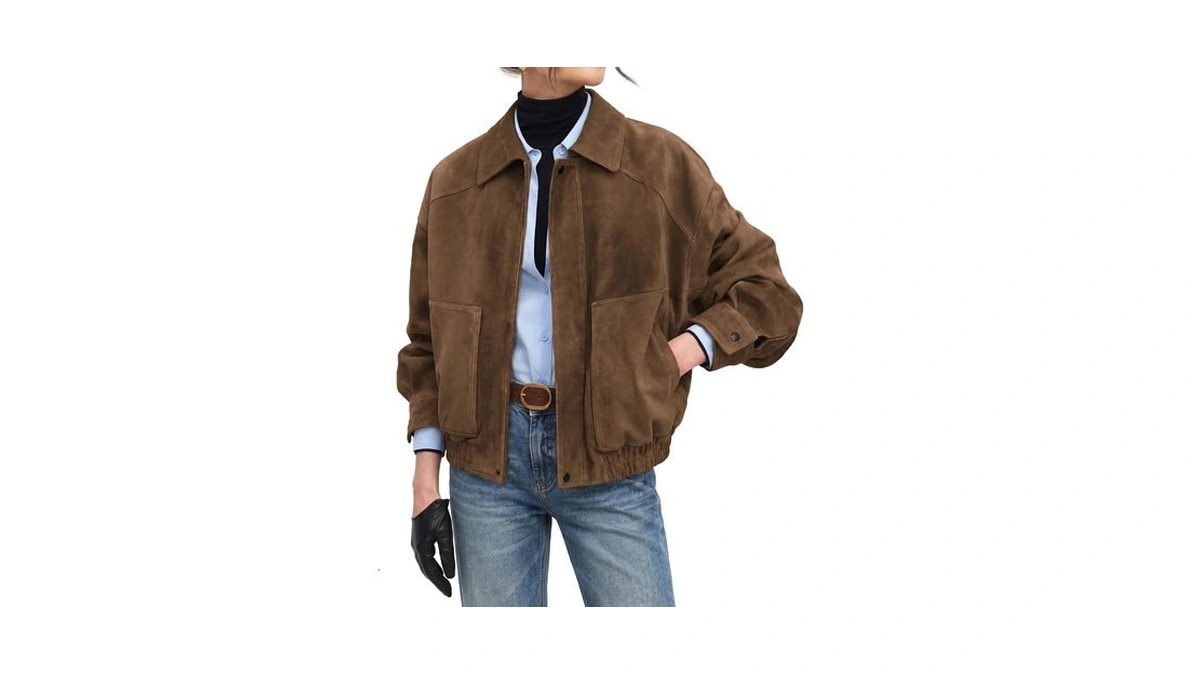 Grace Karin Women's Faux Suede Jacket Fall Long Sleeve Coat