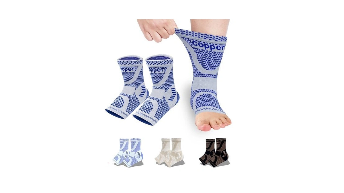 Lisepwu Copper Ankle Brace For Men & Women, Ankle Compression