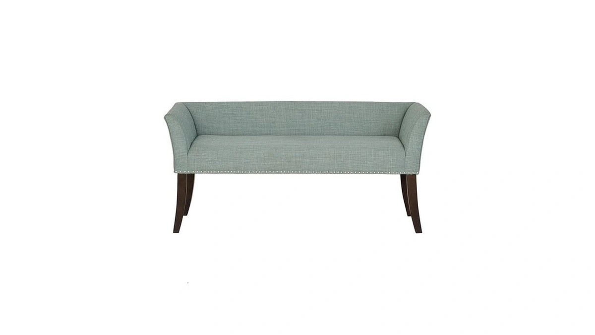 Madison Park Accent Bench For Living Room, Upholstered With Nailhead
