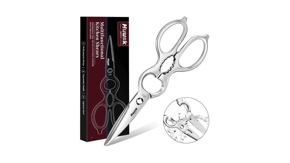 Huusk Kitchen Scissors All Purpose -silver Kitchen Shears