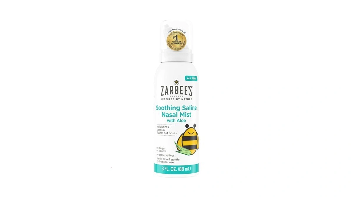 Zarbee's Soothing Saline Nasal Mist With Aloe, 3 Fl Oz