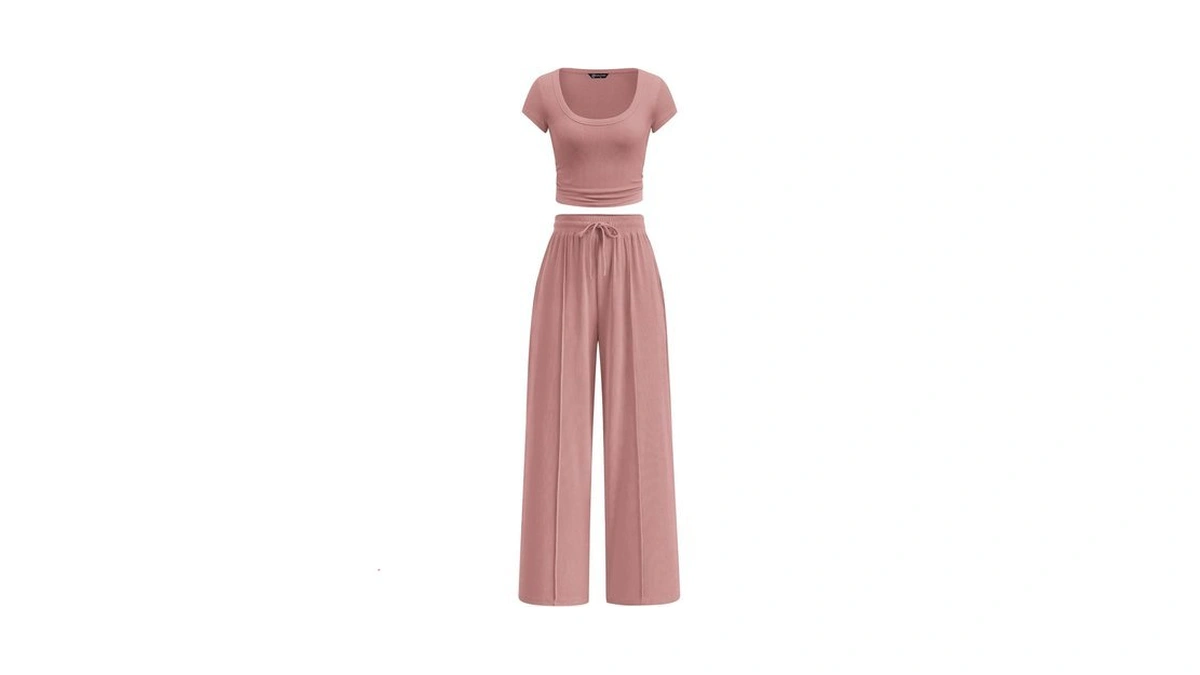 Prettygarden Women's Summer 2 Piece Matching Lounge Sets (pink,m)