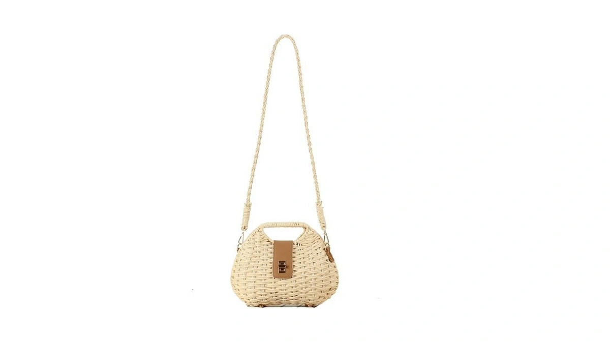 Buric Straw Clutch Purse For Women, Wicker Beach Bag With
