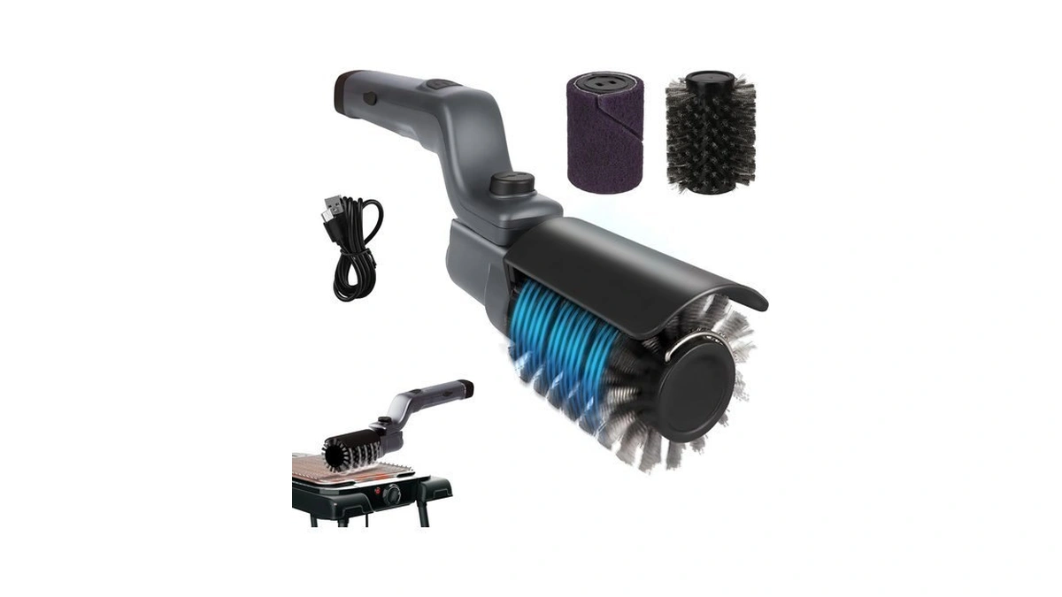 Upgraded Electric Grill Brush, Cordless Rechargeable Grill Cleaning Brush With