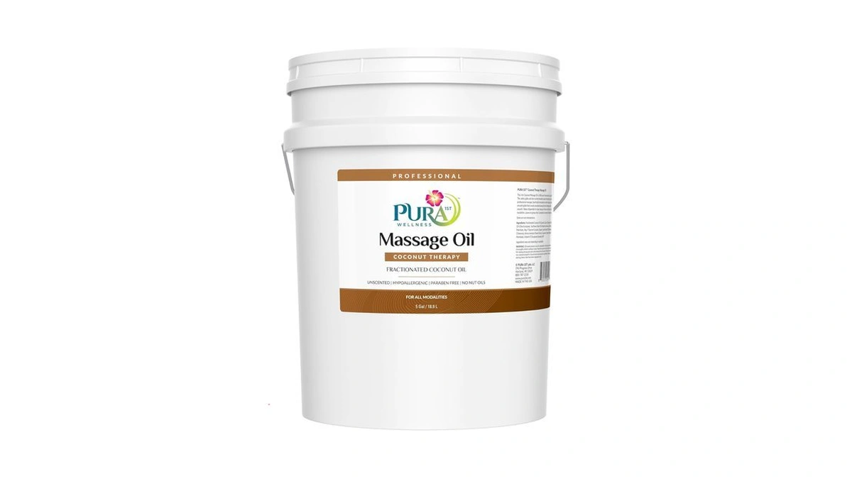 Pura 1st Coconut Therapy 5 Gallon Massage Oil, Coconut Oil,