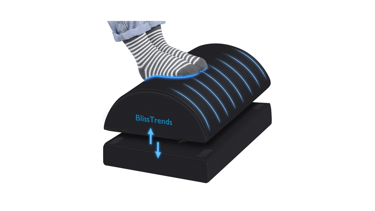 Blisstrends Foot Rest Under Desk, Foot Stool With 2 Adjustable