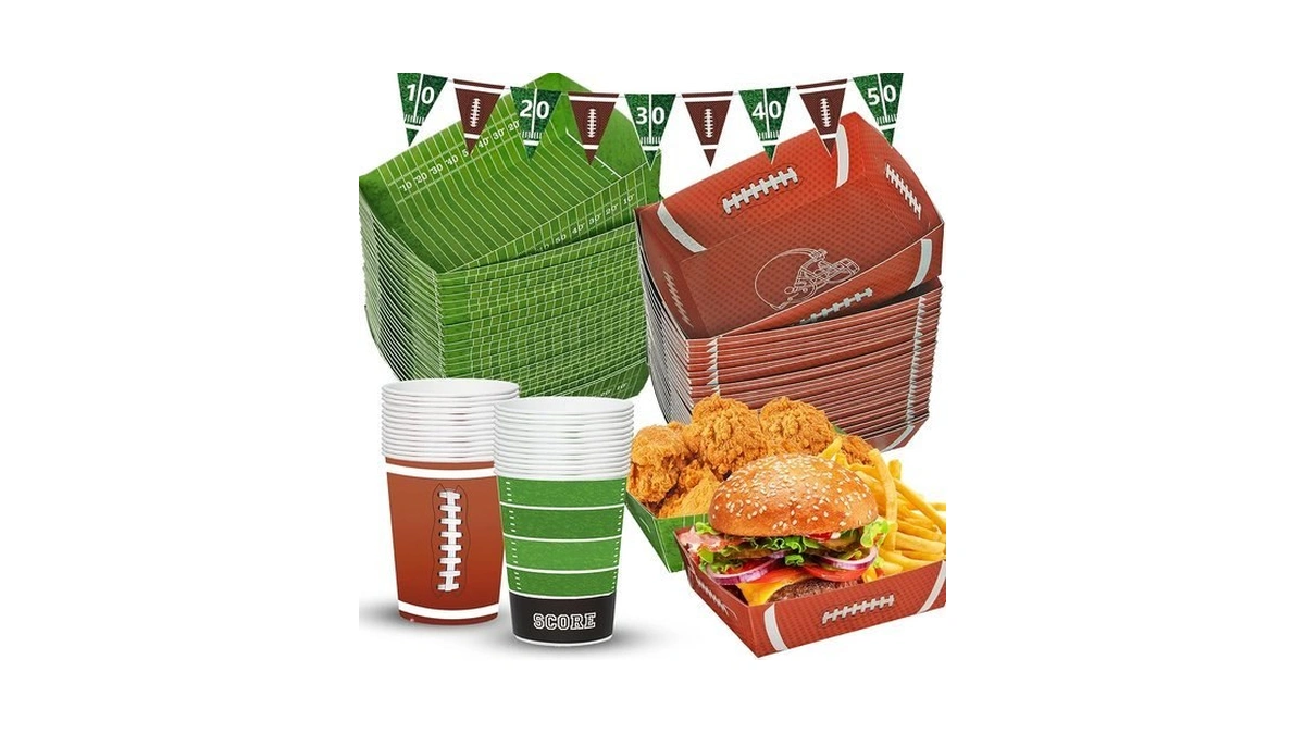Kakan Superbowl Party Decorations, 101pcs Football Party Decorations, 50pcs Football