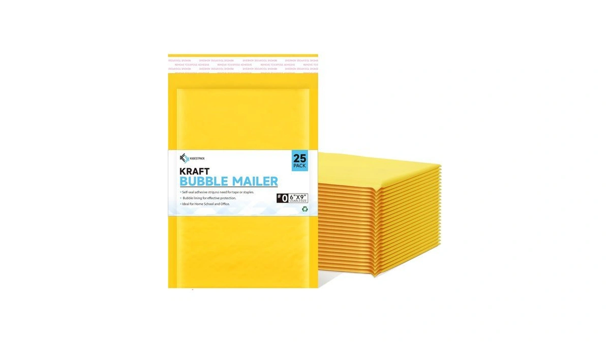 Kkbestpack Kraft Paper Bubble Mailers #0, 6x10 Inch Self-seal Padded
