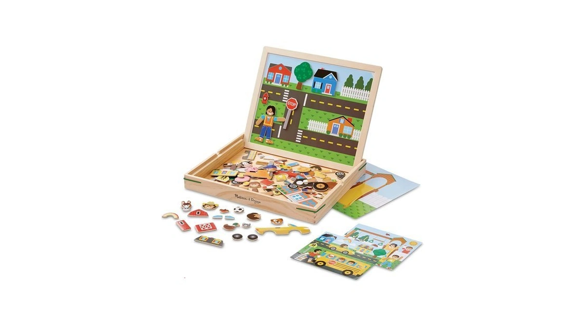 Melissa & Doug Wooden Magnetic Matching Picture Game With 119