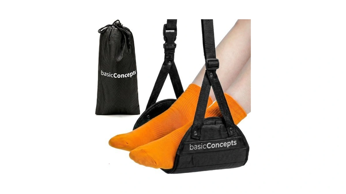 Basic Concepts Airplane Foot Hammock For Plane Travel Essentials -