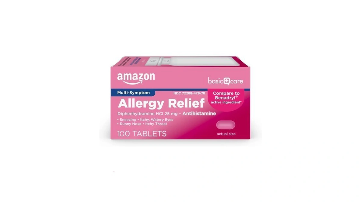 Amazon Basic Care Allergy Relief Diphenhydramine Hcl 25 Mg, Antihistamine