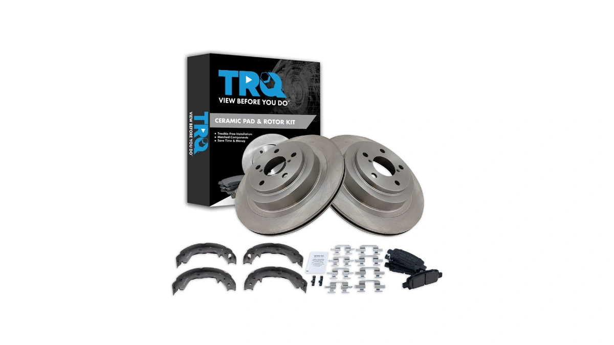 Amazon : Trq Rear Brake Pad And Rotor Set Ceramic