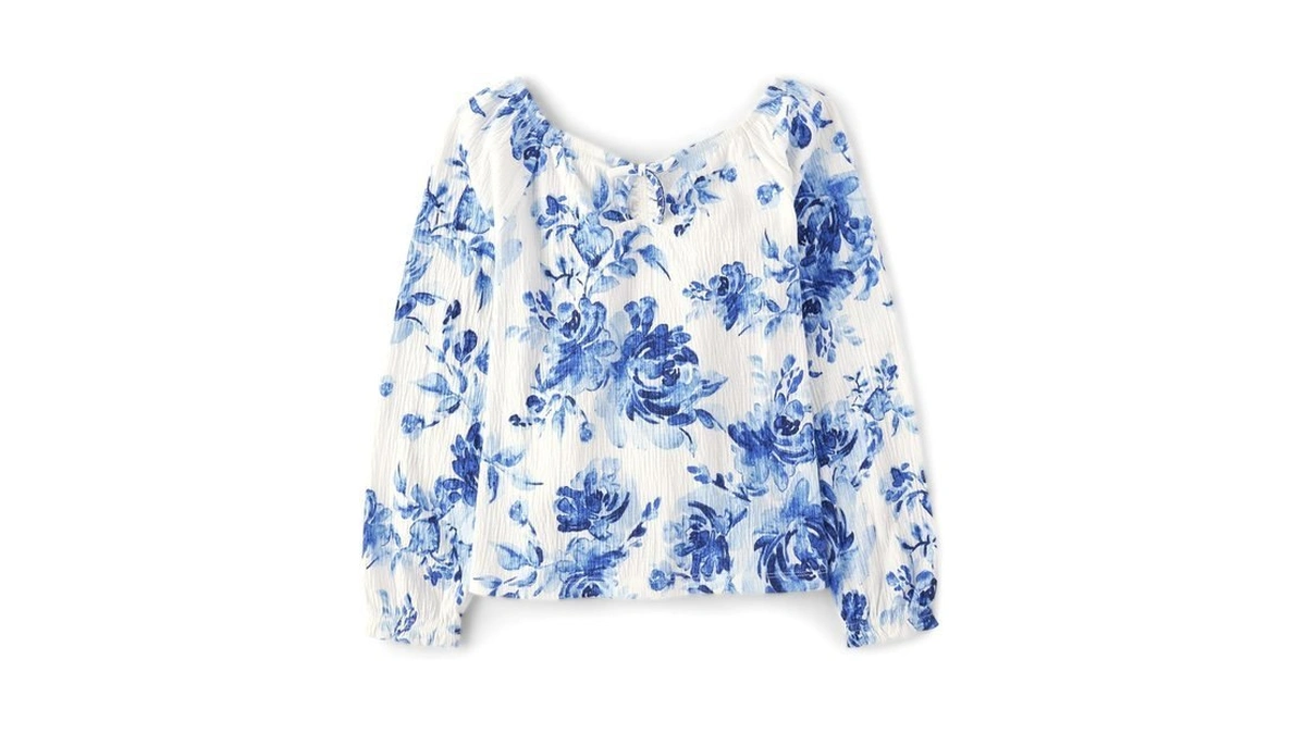 The Children's Place,long Sleeve Smocked Peplum Top,xsmall (4)