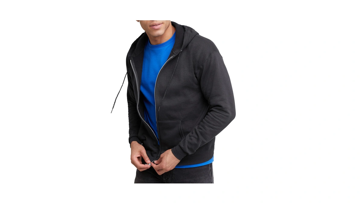 Hanes Mens Hoodie, Ecosmart Fleece Full-zip Zip-up Hooded Sweatshirt For