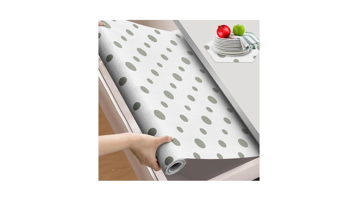 Beautysaid Shelf And Drawer Liner For Kitchen Cabinet Non Adhesive