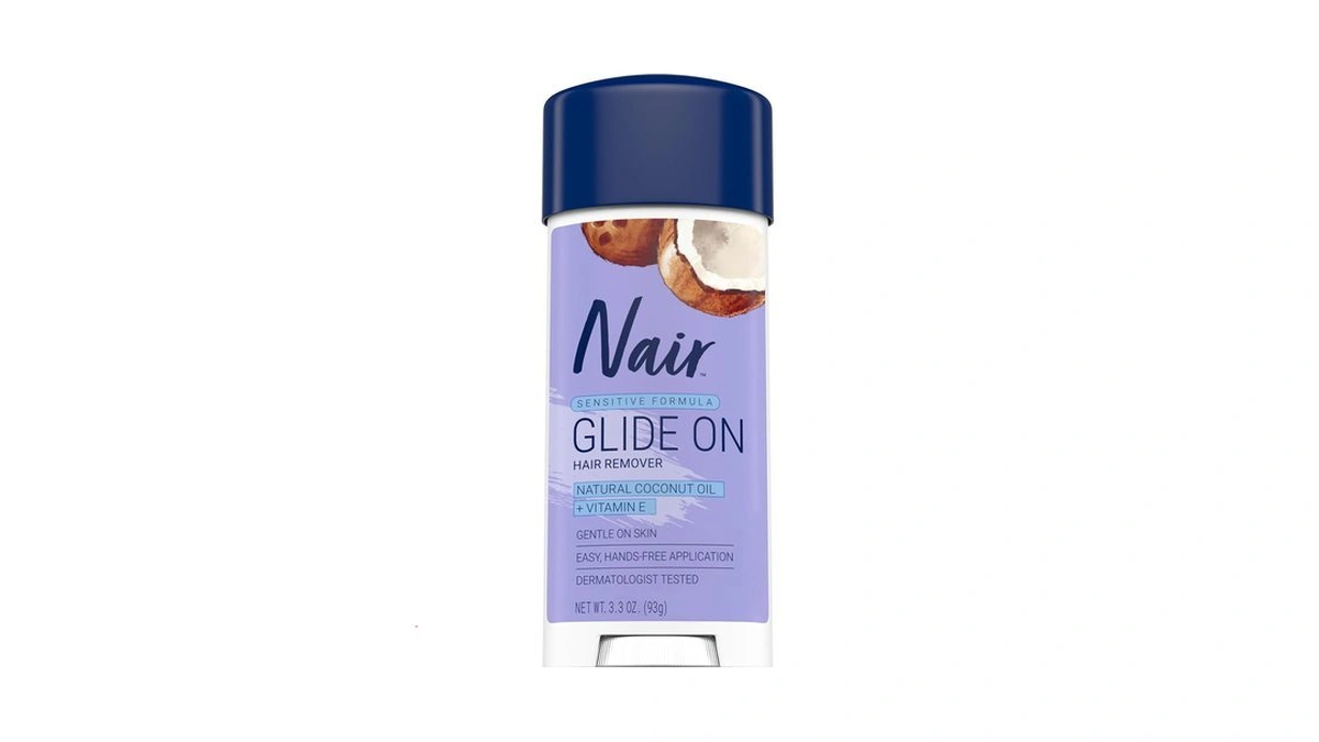Nair Sensitive Formula Glide On Hair Removal Cream, 3.3 Oz