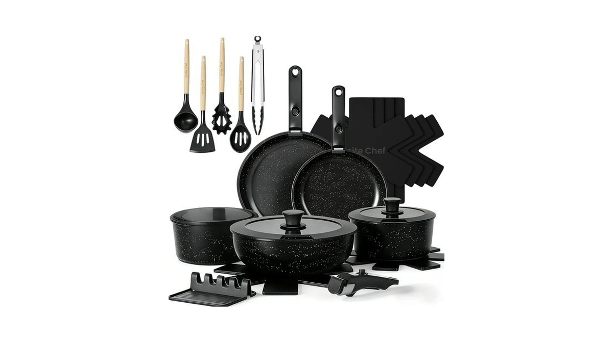 Umite Chef 21pcs Pots And Pans Set Non Stick, Nonstick