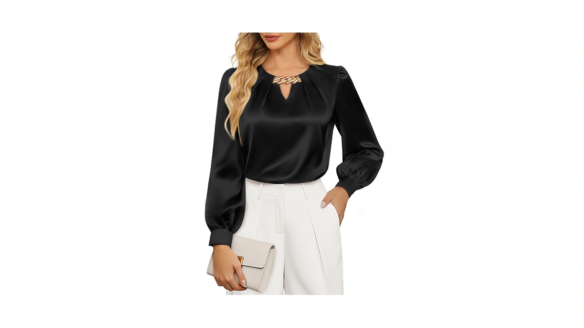 Women Plus Size Shirts Fall Long Sleeve Black