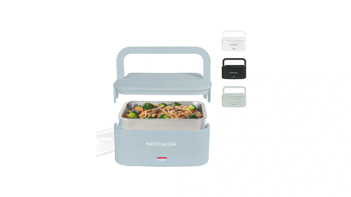 Nostalgia 32-ounce Heated Electric Lunch Box β Travel Size 4