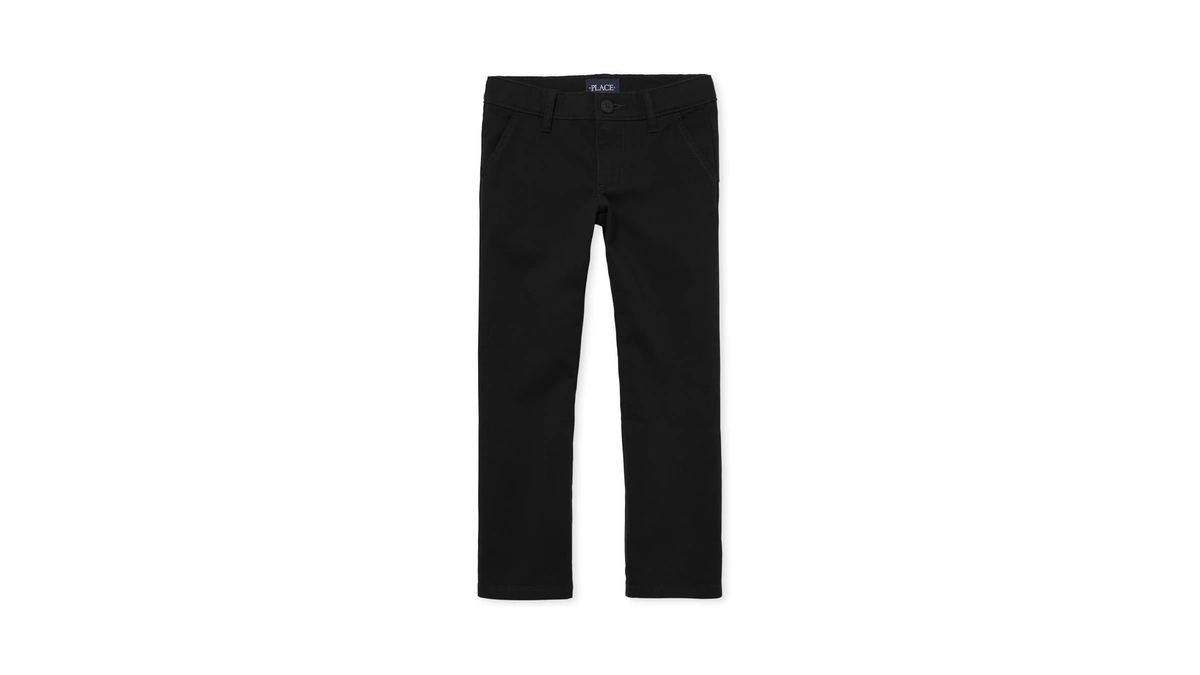 The Children's Place Girl's Bootcut Chino Pants, Black, 12