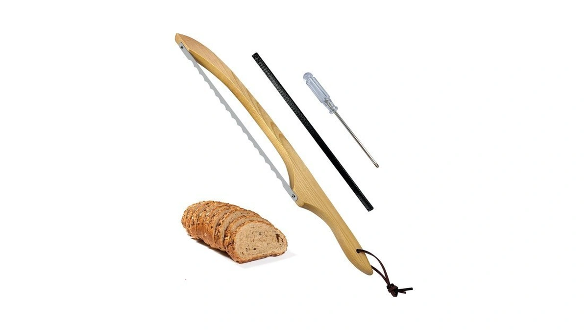 Hottor Wooden Bread Cutter, 16" Pine Wood Sourdough Bread Bow