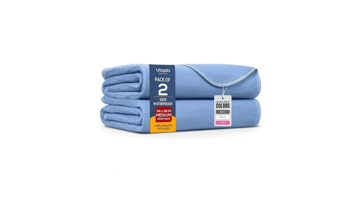 2 Pack Waterproof Reusable Heavy Absorbency Incontinence Bed Pads 34"x36"