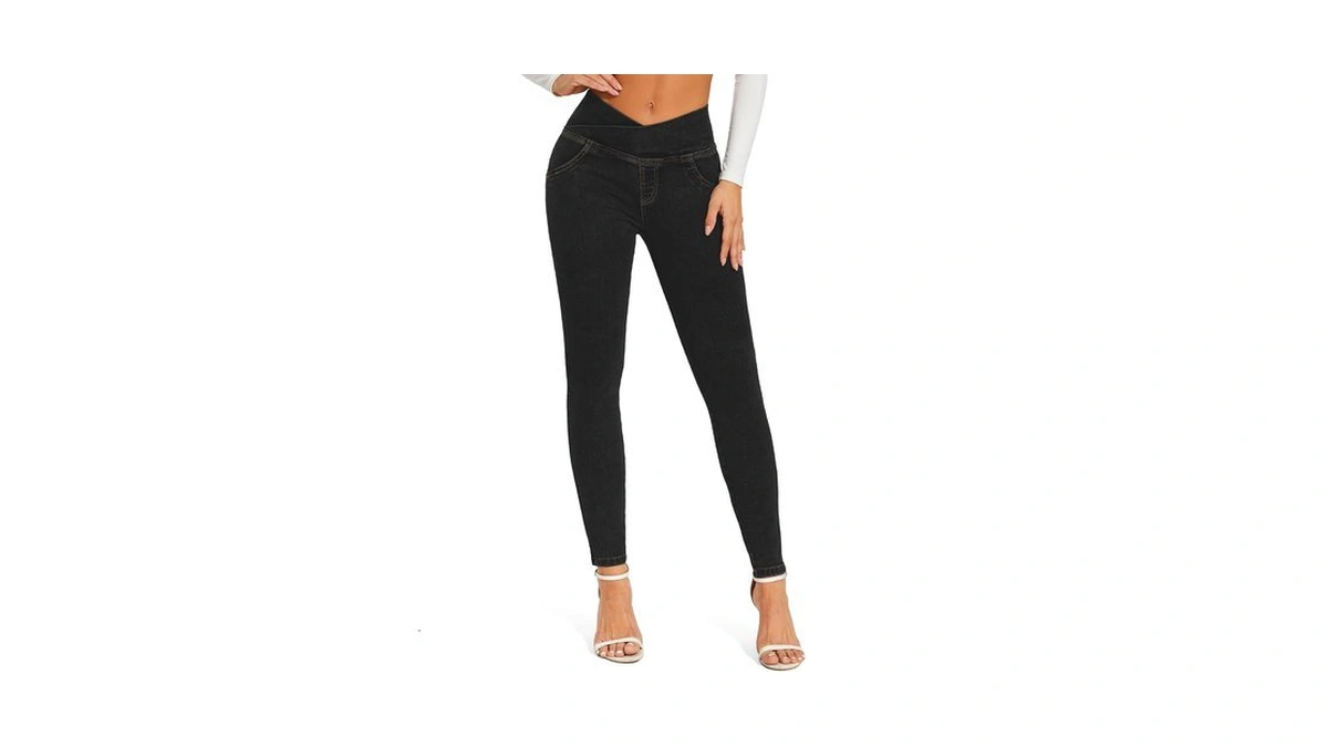 Amazon code: Cross1946 Crossover Skinny Jeans For Wom