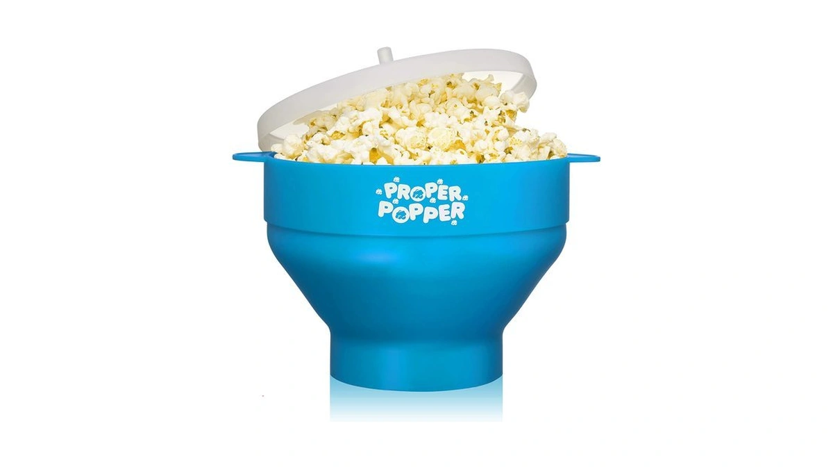 The Original Proper Popper Microwave Popcorn Popper, Silicone Popcorn Maker,