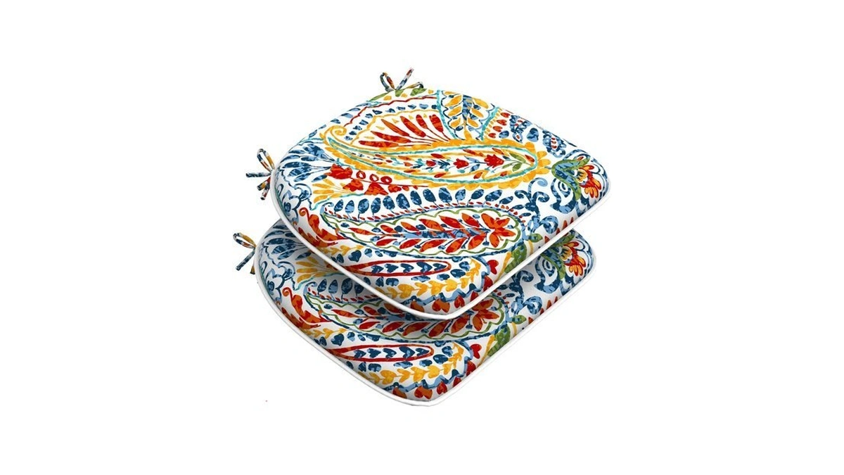 Dytxiii Set Of 2 Outdoor Chair Cushions With Ties,water Repellent
