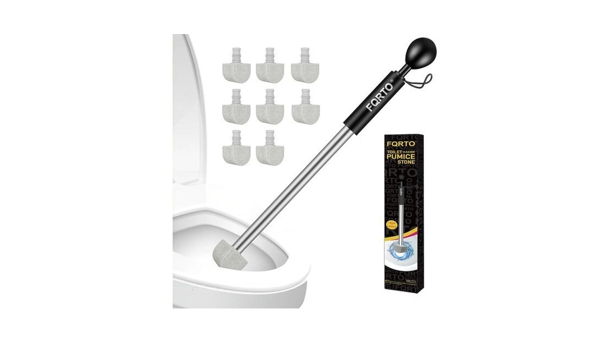 Pumice Stone Toilet Cleaner With Long Handle – 8 Refills