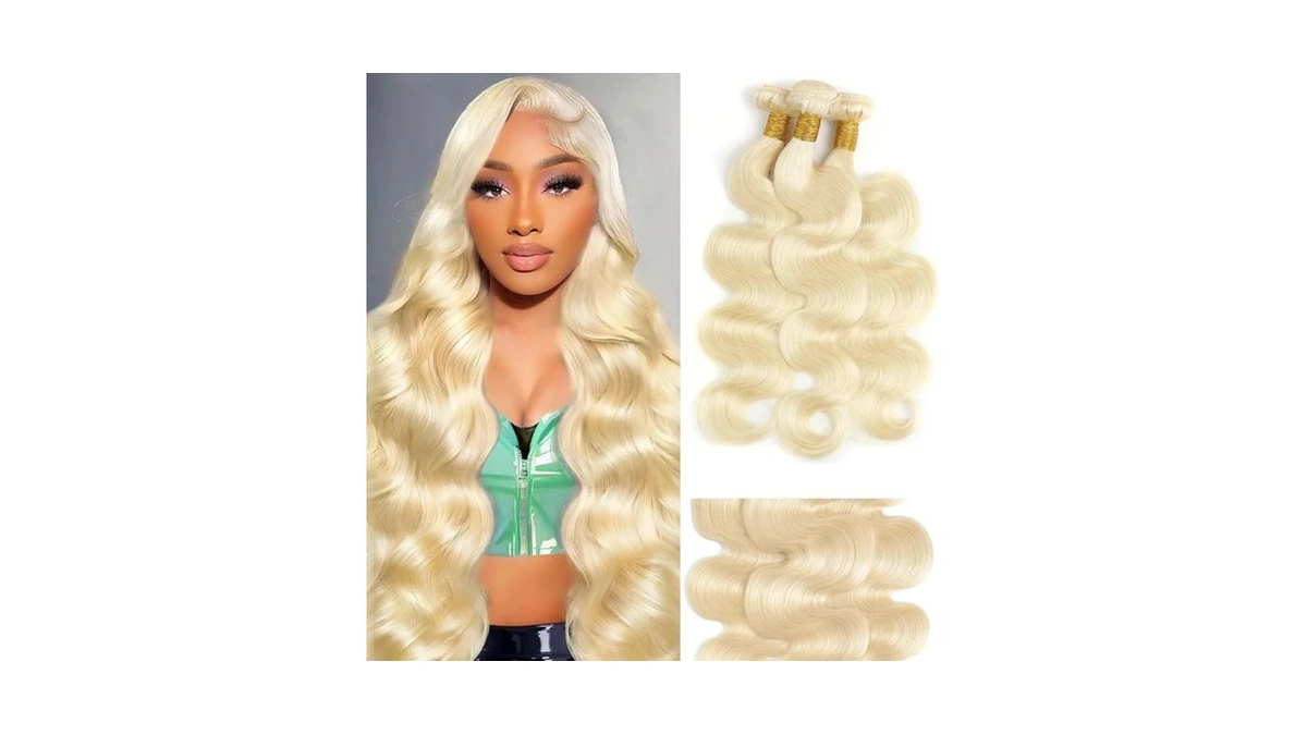 613 Blonde Bundles Human Hair 18 20 22 Inch Blonde
