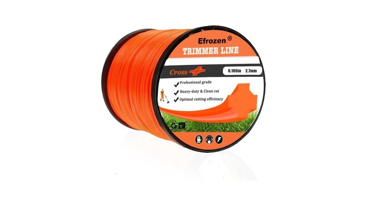 Efrozen Weed Eater String,0.105" Cross Heavy Duty String Trimmer Line