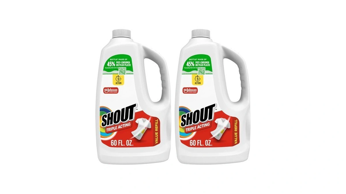 Shout Active Enzyme Laundry Stain Remover Spray For Clothes, Triple-acting