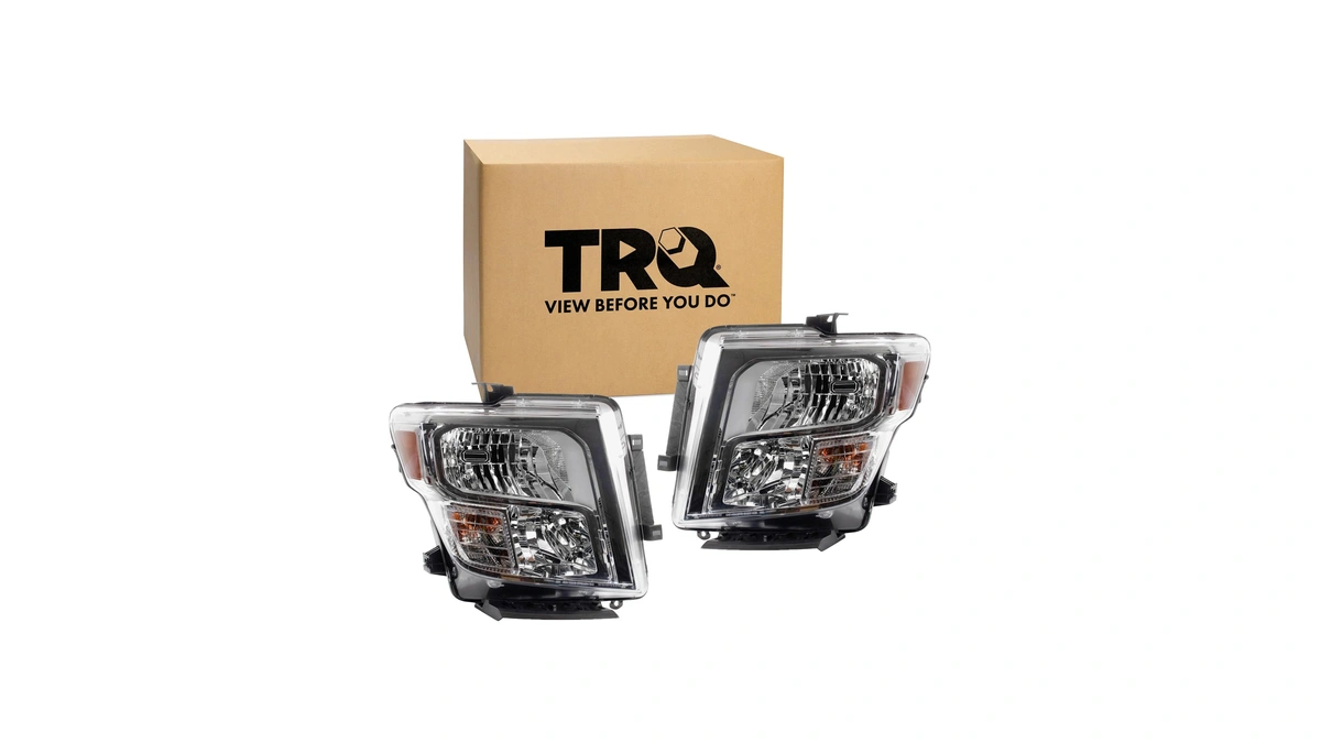 Trq 2 Piece Headlight Assembly Set Driver & Passenger Side