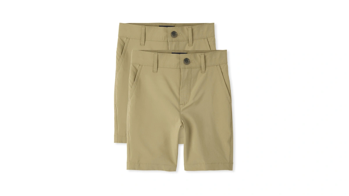 The Children's Place,boys,uniform Quick Dry Chino Shorts,flax 2-pack,4