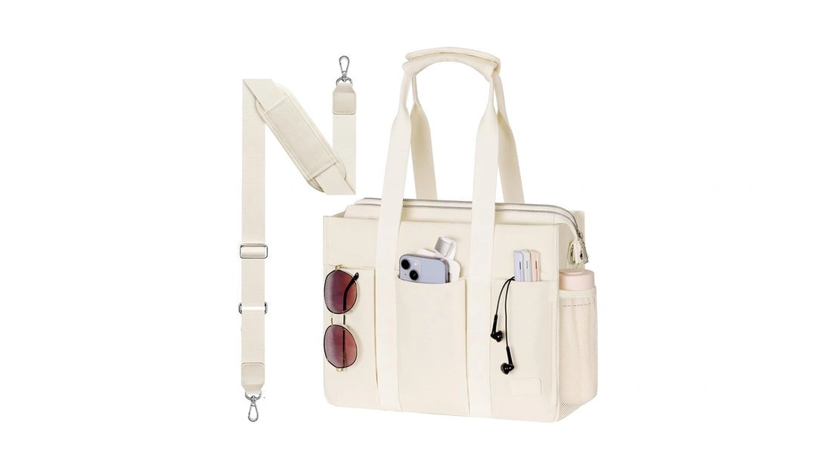 Tote Bag For School, Large Canvas Crossbody Shoulder Bag For
