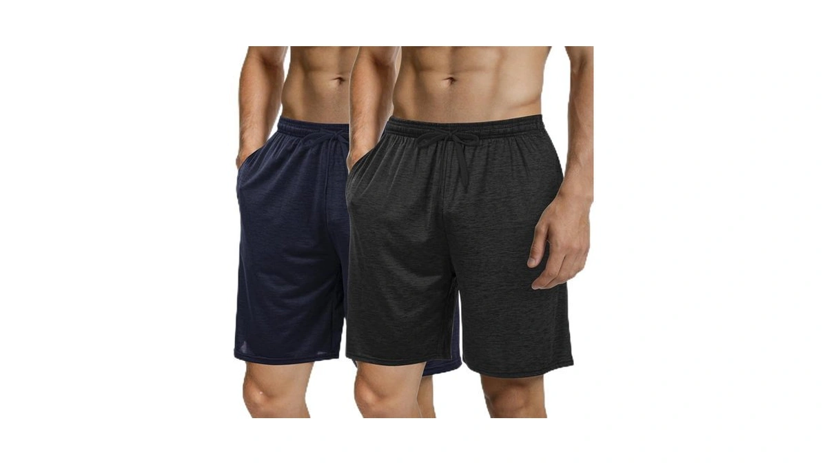 Emptypop 2 Packs Mens Athletic Running Shorts Workout Basketball Shorts