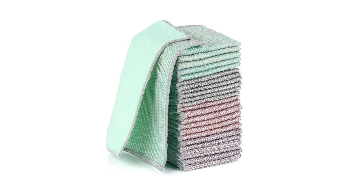 Lovebb 24 Pcs Non Scratch Wire Dishcloth, Double-layer Wire Dishwashing