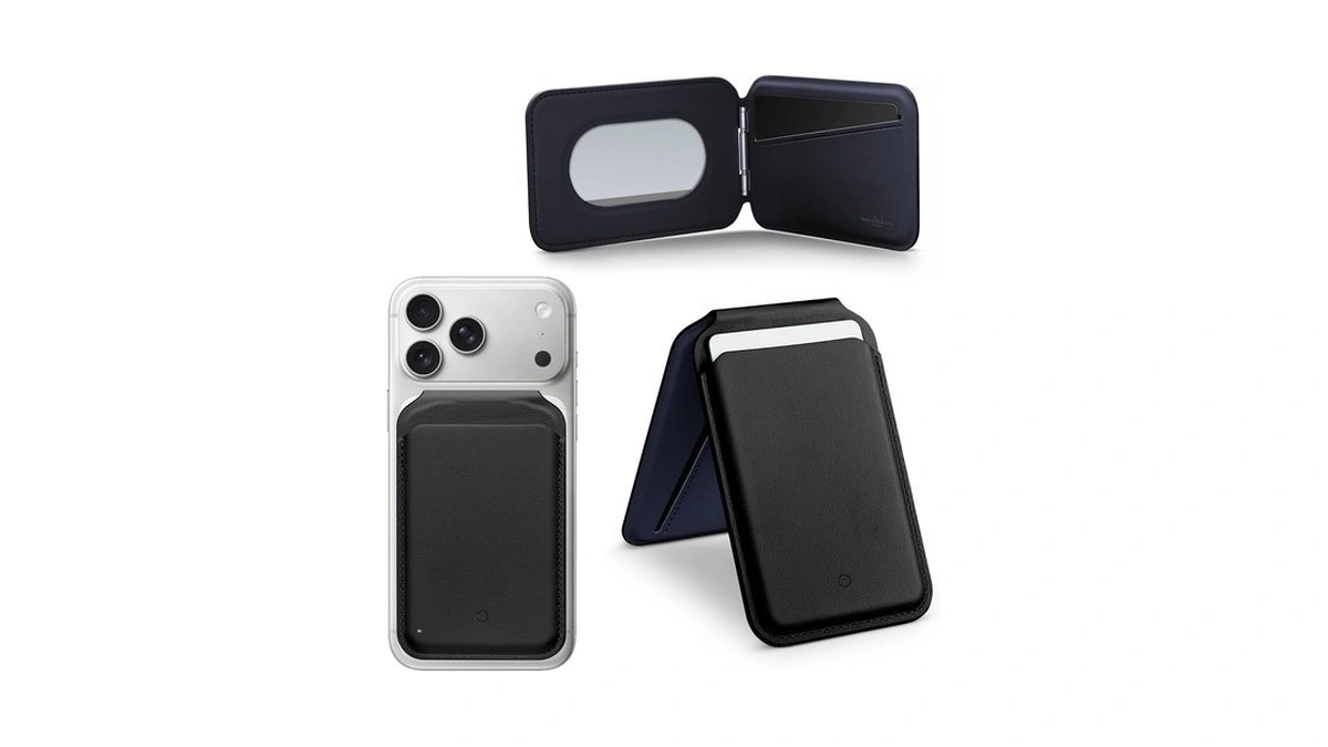 Modlabco. Magsafe Compatible Vegan Leather Card Holder Wallet, Magnetic Attachment