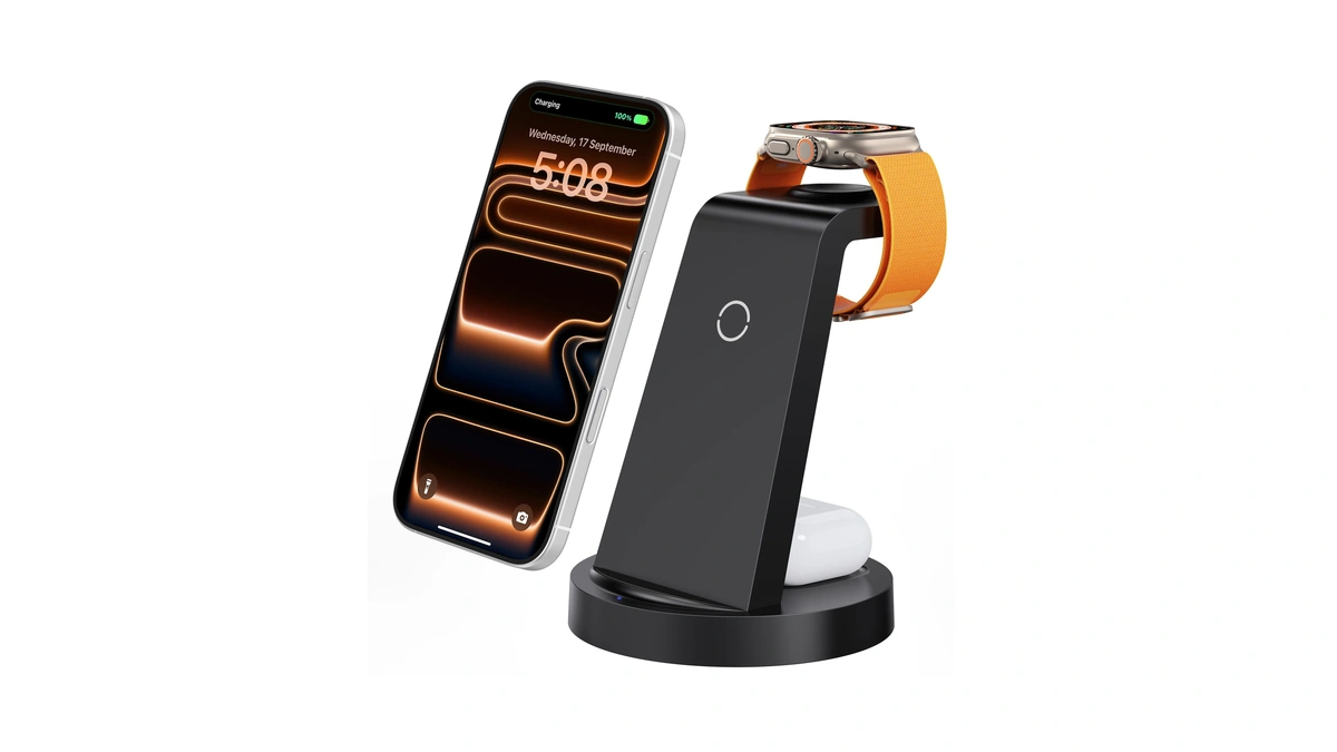 Anlmz 3 In 1 Charging Station For Iphone, Wireless Charger