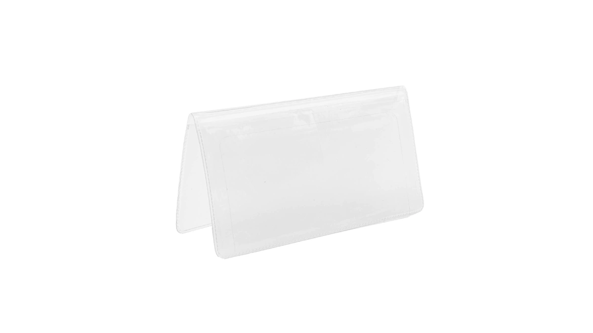 Clear Vinyl Checkbook Cover, Top Tear Personal Vinyl Checkbook Cover