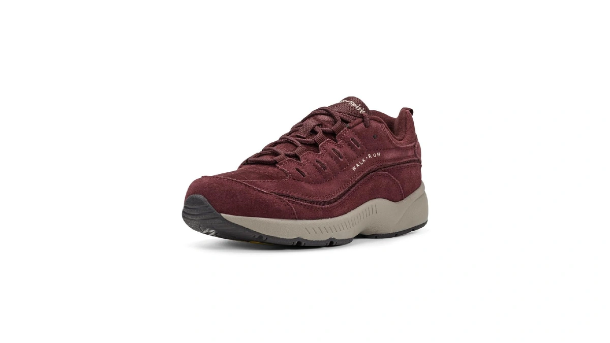 Easy Spirit Romy Women's Walking, 8.5 C/d Us, Wine-crocodile-velvet