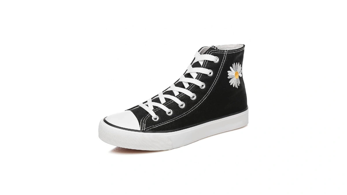 Zgr Womens Canvas Sneakers High Top Lace Ups Casual Walking