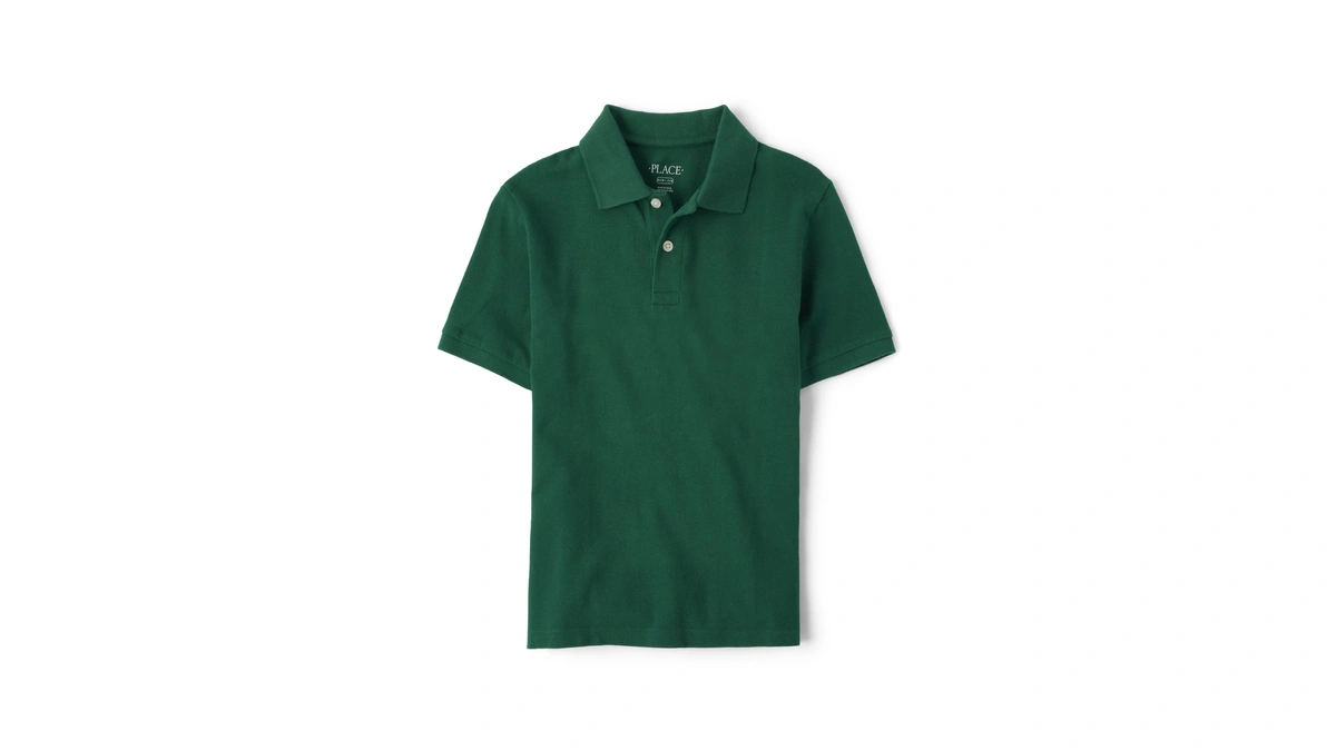 The Children's Place Boys Short Sleeve Pique Polo Shirt, Spruce