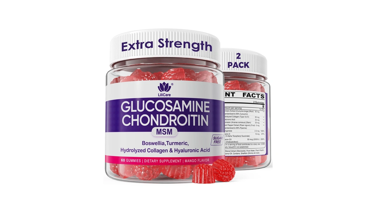 Glucosamine Chondroitin Gummies With Msm For Men & Women, No