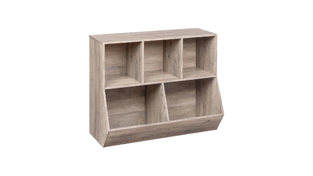 Hoobro Kids Bookshelf, Bookcase Footboard, Toy Storage Cubby, Children's Toy