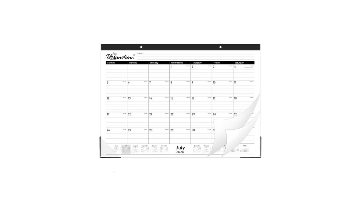 2026-2027 Desk Calendar - 18 Monthly Desk Calendar 2026-2027, 17"