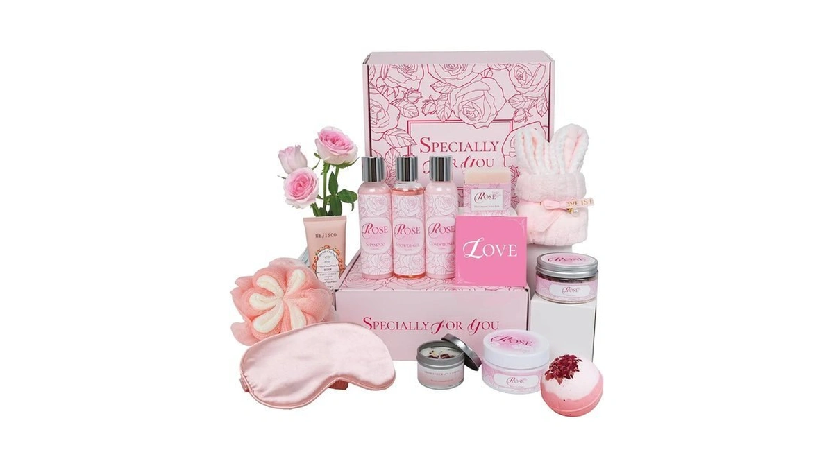 15pcs Rose Spa Kit Bath Sets For Women Gift Birthday